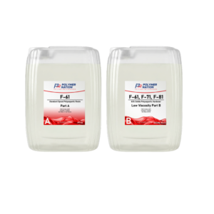 Polymer Nation F-61 combines a proprietary blend of polyol with Iso to create their slowest speed, clear polyaspartic
