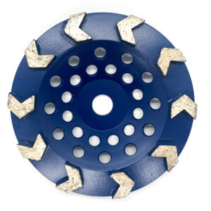 7" Arrow Cup Wheel 16 Grit Extra Soft Bond Non Threaded